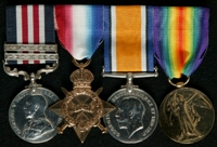 Fred Whittaker : (L to R) Military Medal and 2 Bars; 1914-15 Star; British War Medal; Allied Victory Medal